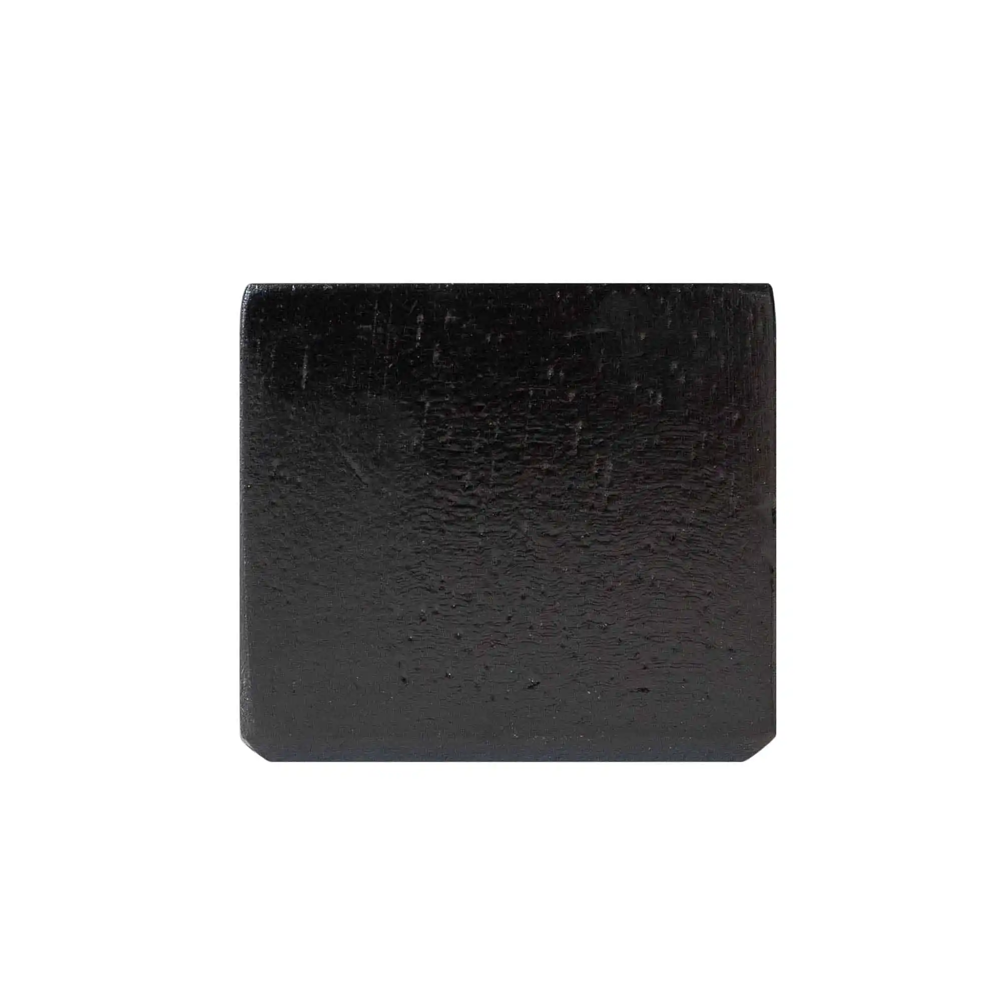 Deluxe black rectangular mat with flat surface, slightly rounded edges, dark espresso finish on white background.