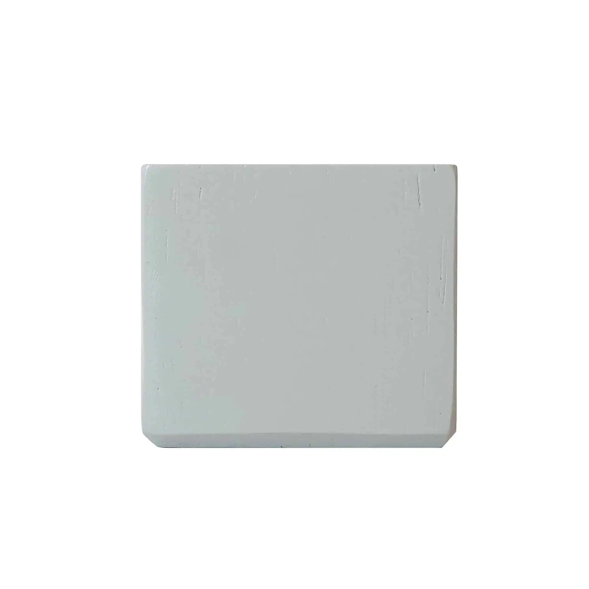 A small, rectangular light gray wooden block with a Smoke Gray finish sits on a white background.