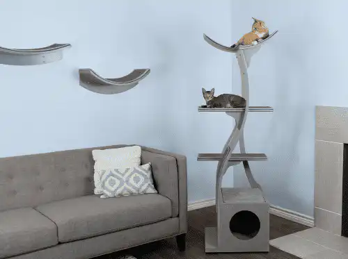 20720e4284b68d9983c2e303bdf77a97 Lotus cat tower and Lotus leaf and branch cat shelves
