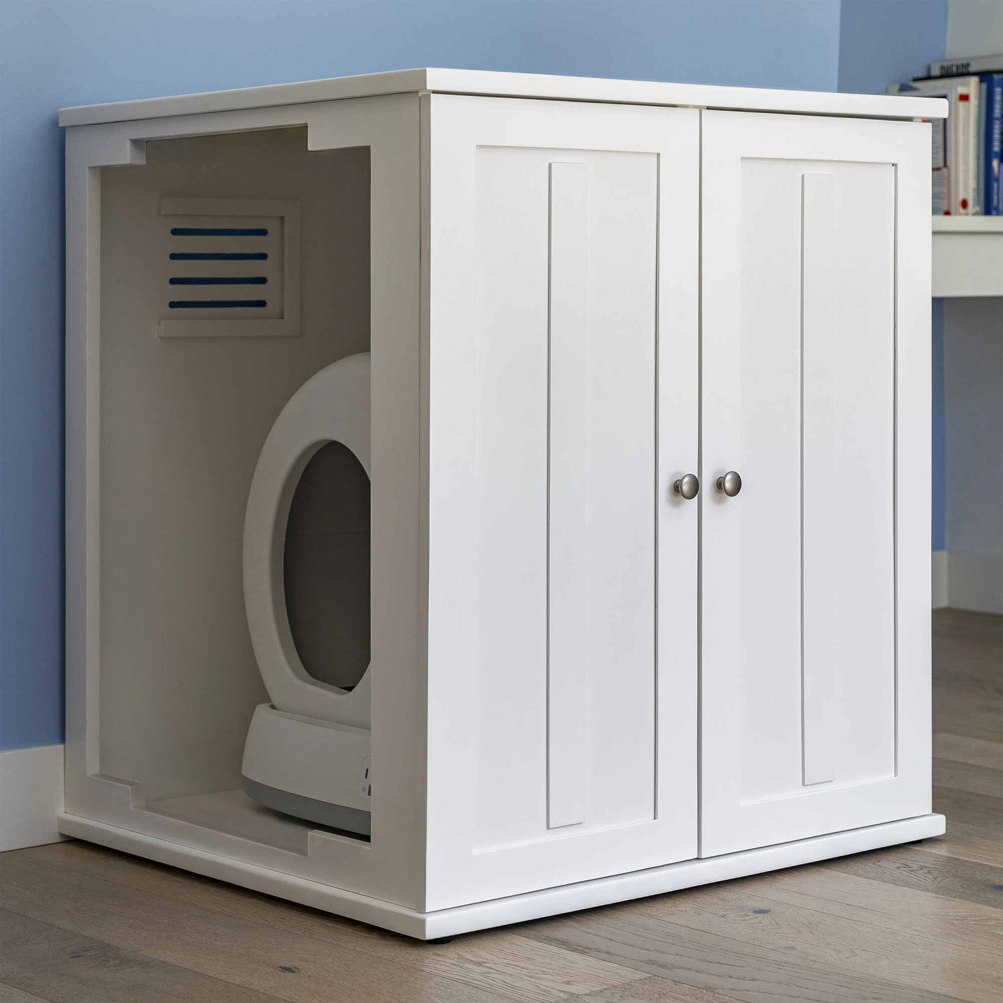 Refined Self Cleaning Litter Box - White Shaker